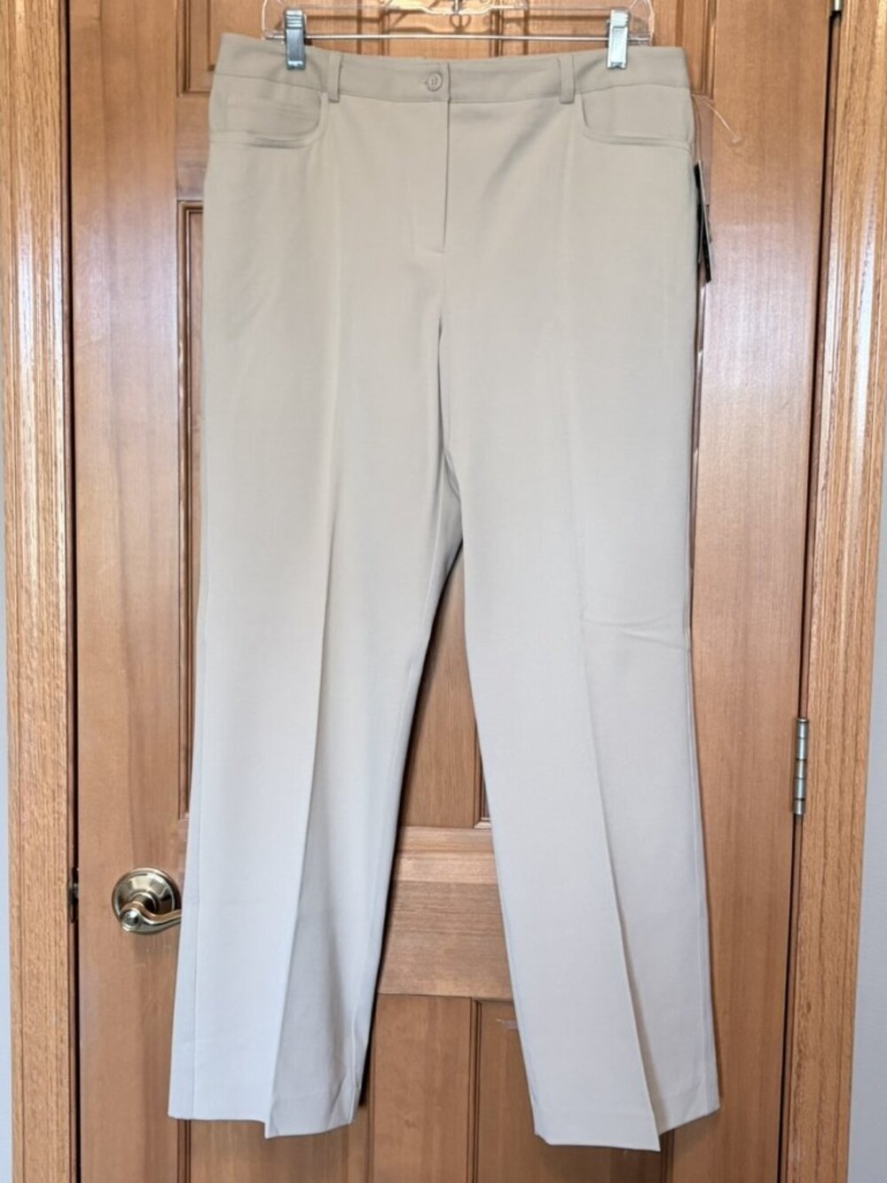 Rafaella Petite Tan 2-Way Stretch 5-Pocket Classic Trouser Pants 14P NWT